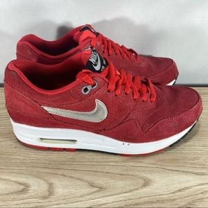Nike Air Max 1 Premium Womens 7 Shoes Hyper Red